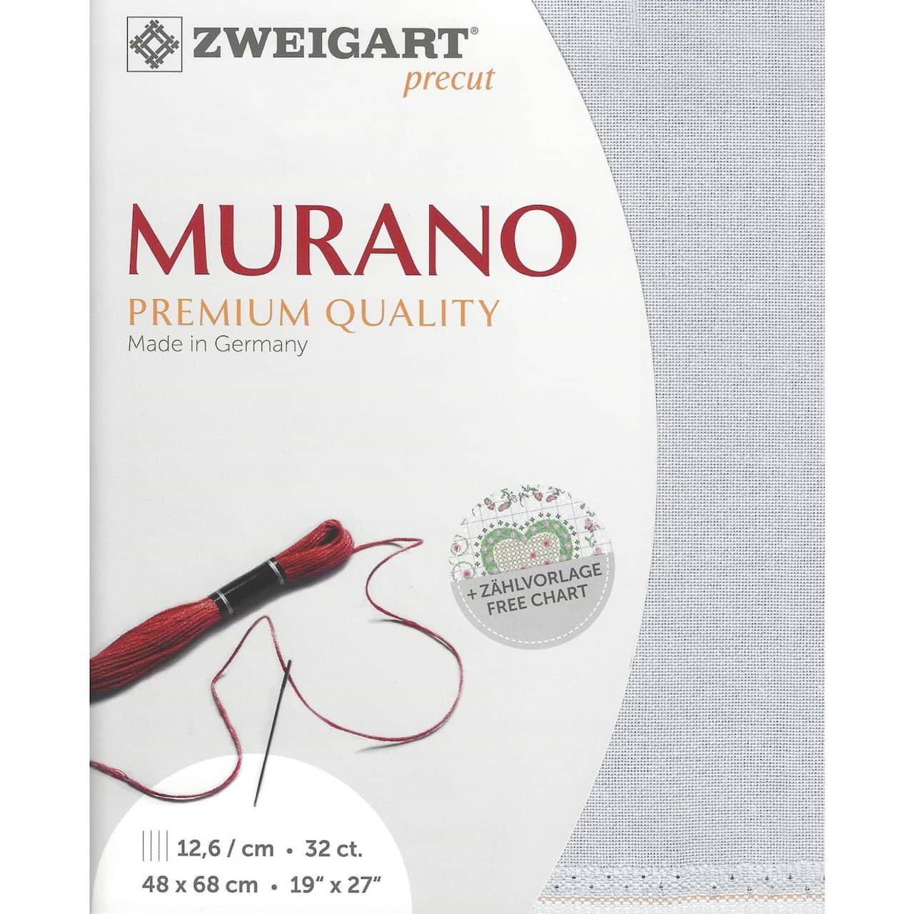 Zweigart® Murano Precut 32 Count Premium Fabric, 18" x 27"